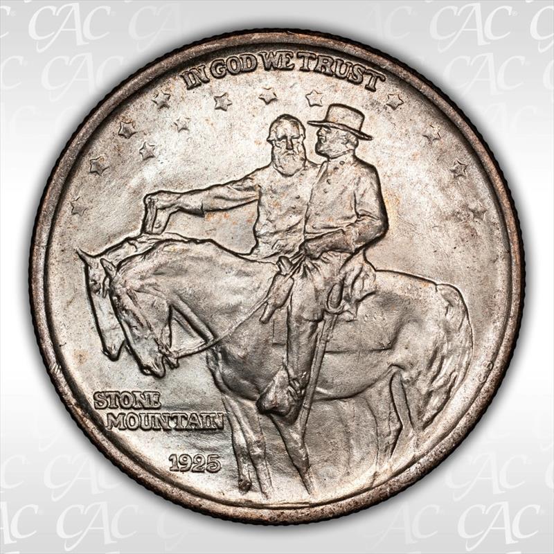 1925 50C Stone Mountain CACG MS 66 
