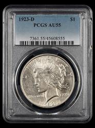 1923 D $1 PCGS AU55 AU55