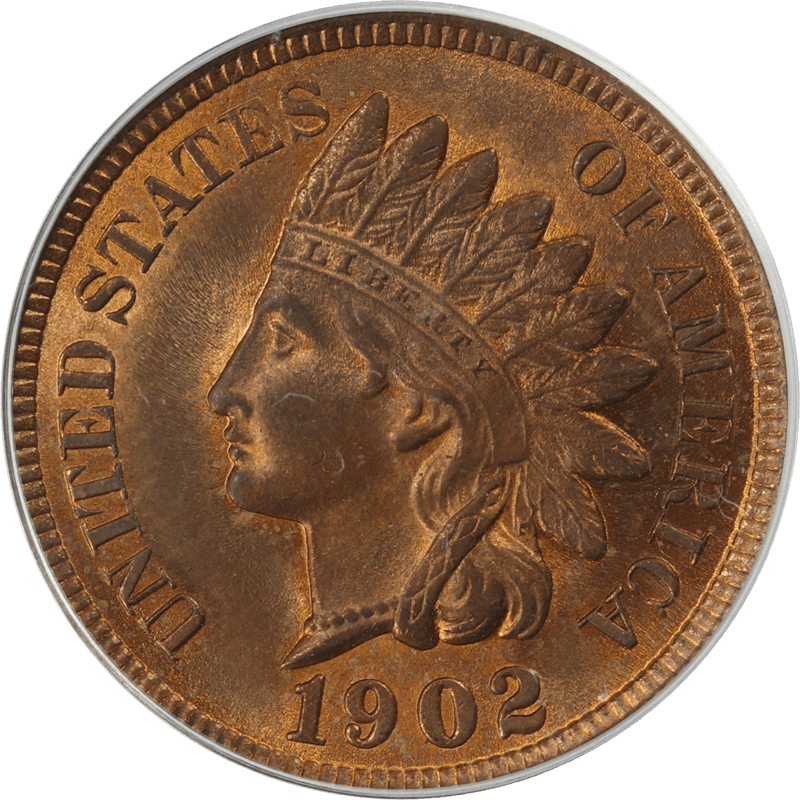 1902 Indian Head Cent 1c, PCGS MS 64 RB