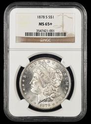 1878 S $1 NGC MS 65 +
