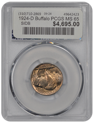 1924-D Buffalo PCGS MS 65 