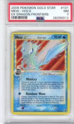 2006 Pokemon Gold Star Ex Dragon Frontiers Mew Holo PSA NM 7 