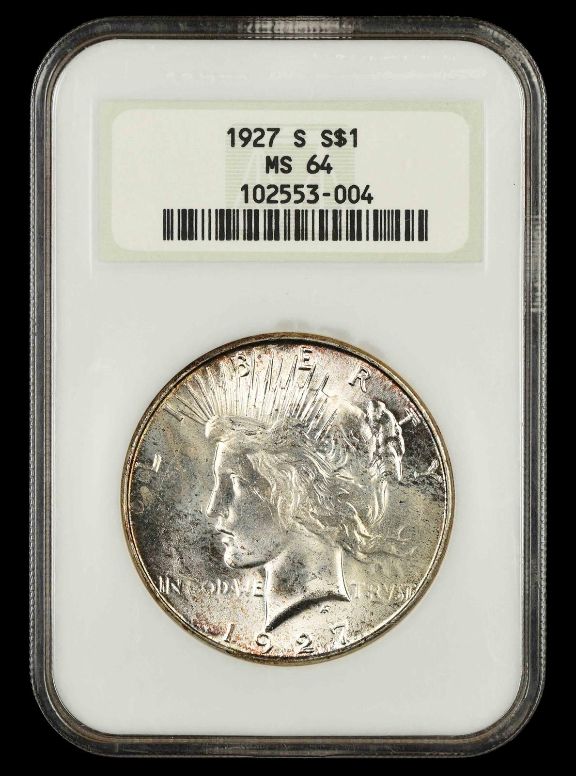 1927 S $1 NGC MS64