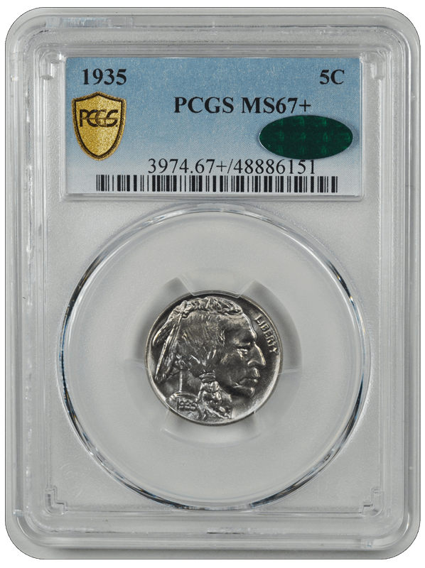 1935 Buffalo PCGS CAC MS 67+