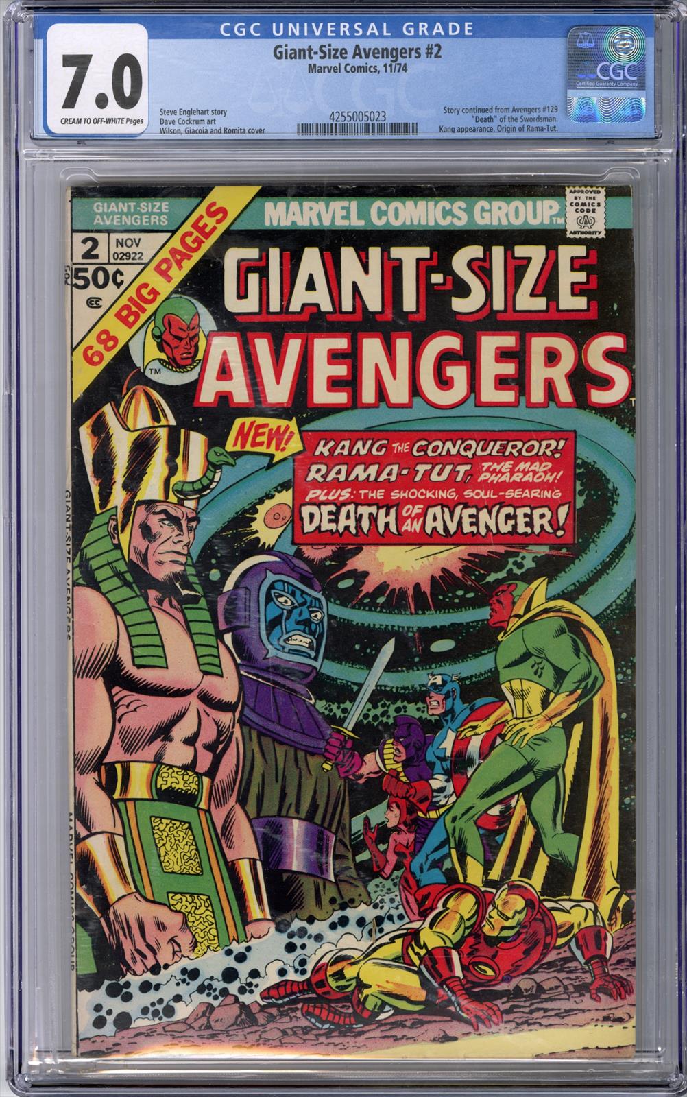 Giant-Size Avengers #2 CGC 7.0 7.0