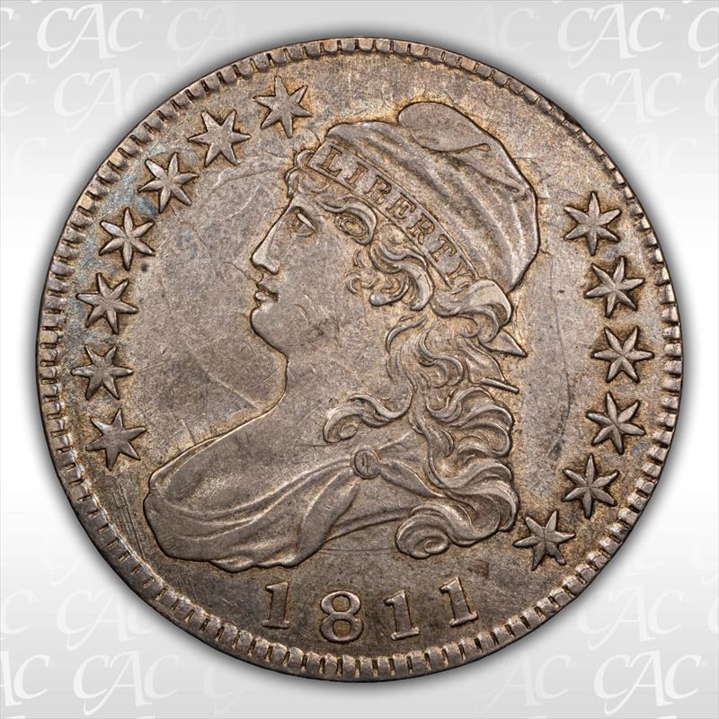 1811 Large 8 50c CACG AU-55