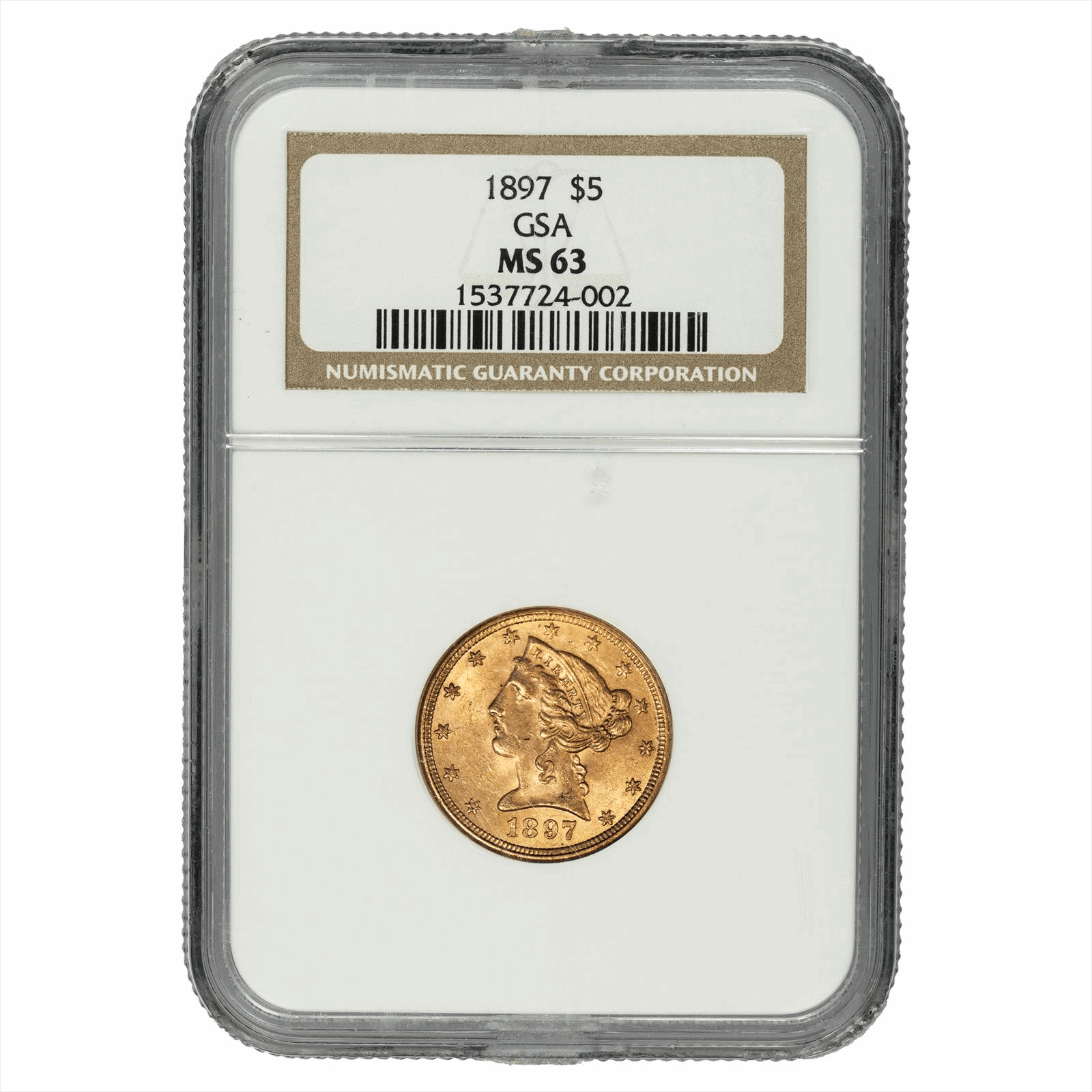 1897 GSA Liberty Head Half Eagle $5 NGC MS 63 