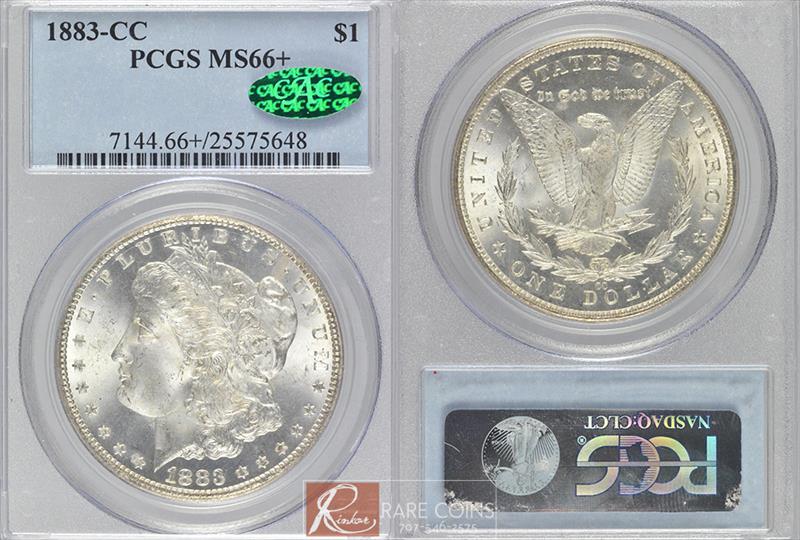 1883-CC $1 PCGS MS 66+ CAC