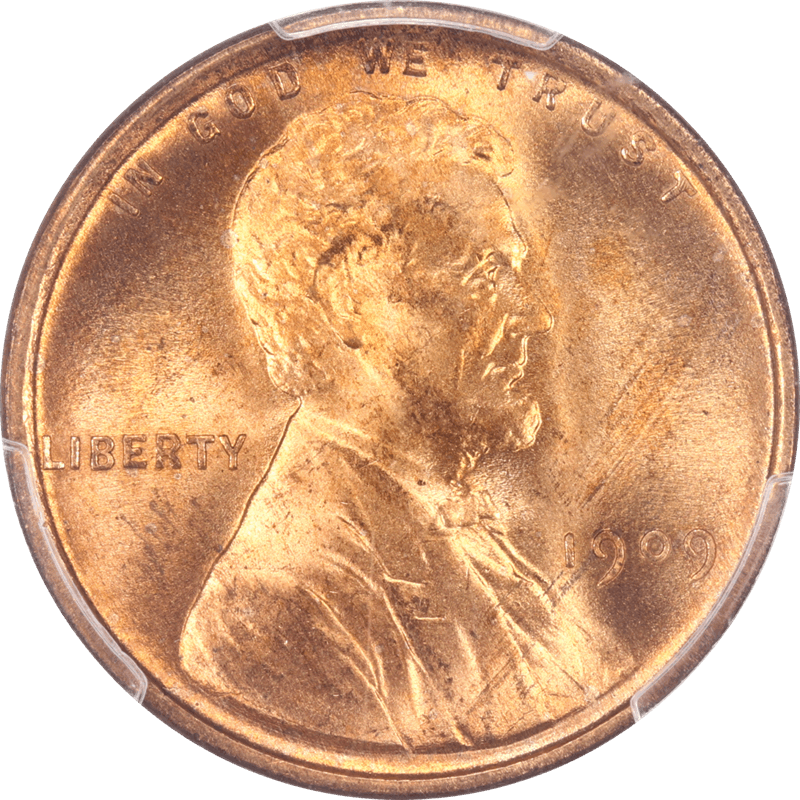 1909 VDB Lincoln Cent 1c PCGS MS66RB