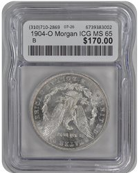 1904-O Morgan ICG MS 65