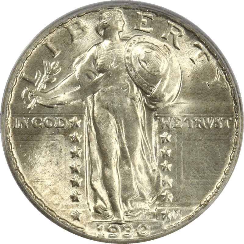 1930 Standing Liberty Quarter 25c, PCGS MS 64 FH- Nice White Coin