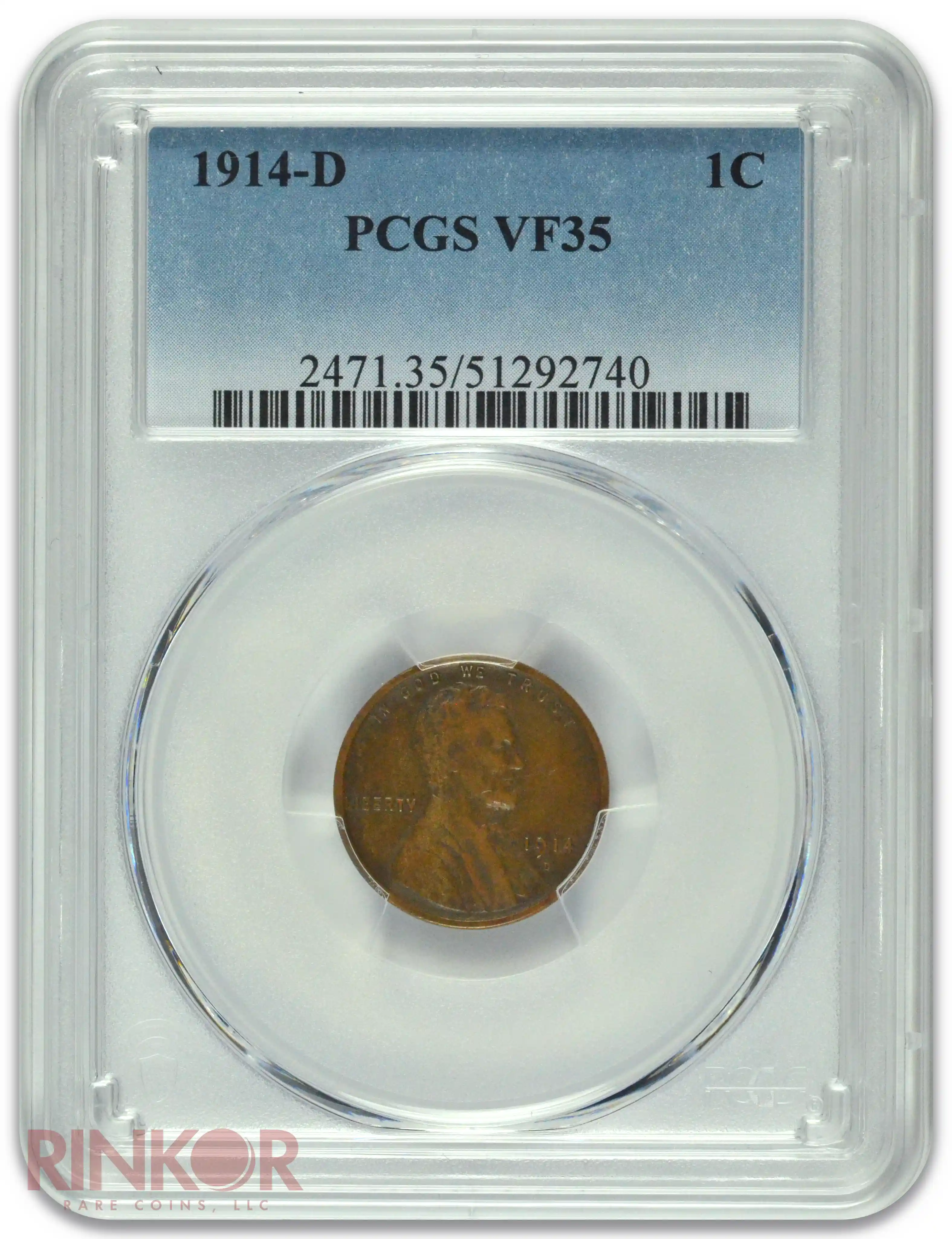 1914-D 1C PCGS VF-35