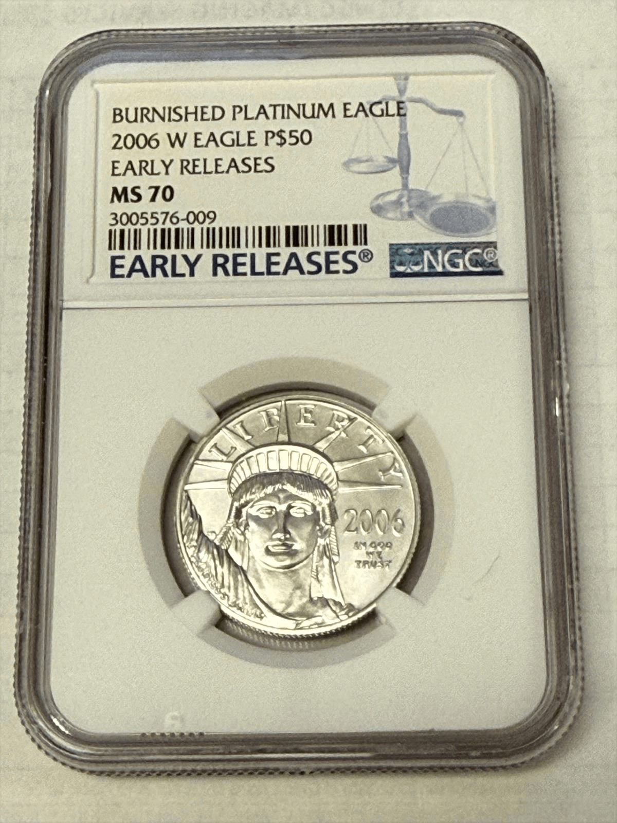 2006-w-50-burnished-platinum-eagle-ngc-ms-70
