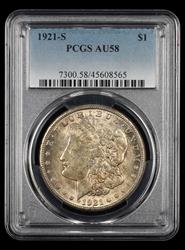 1921 S $1 PCGS AU58 AU58