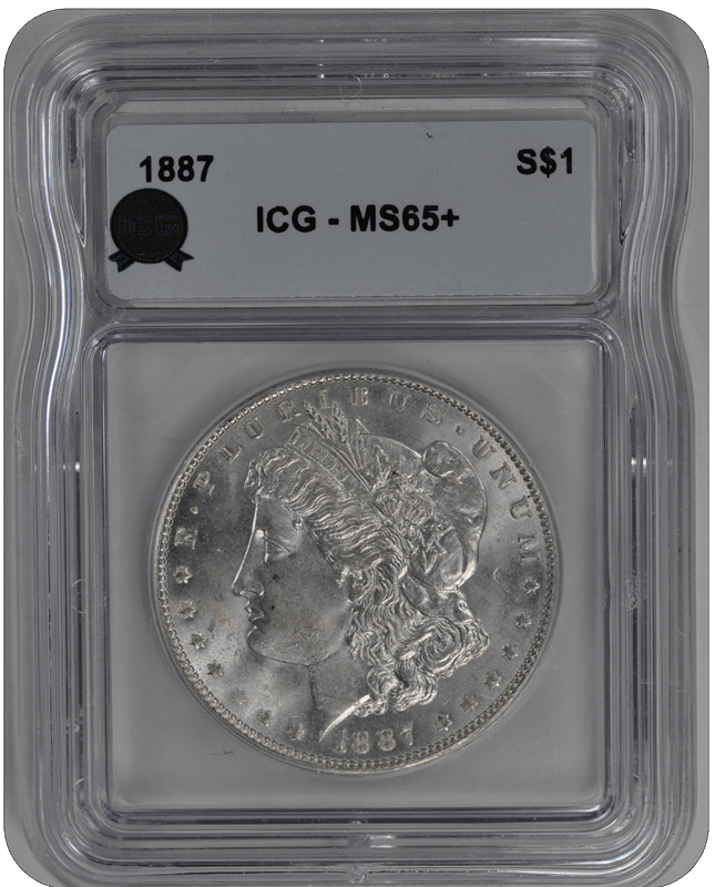 1887 Morgan ICG MS 65+