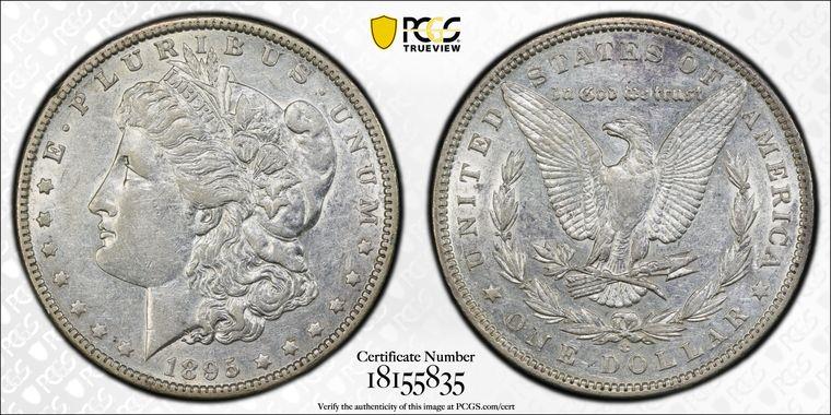 1895-O $1 PCGS AU50