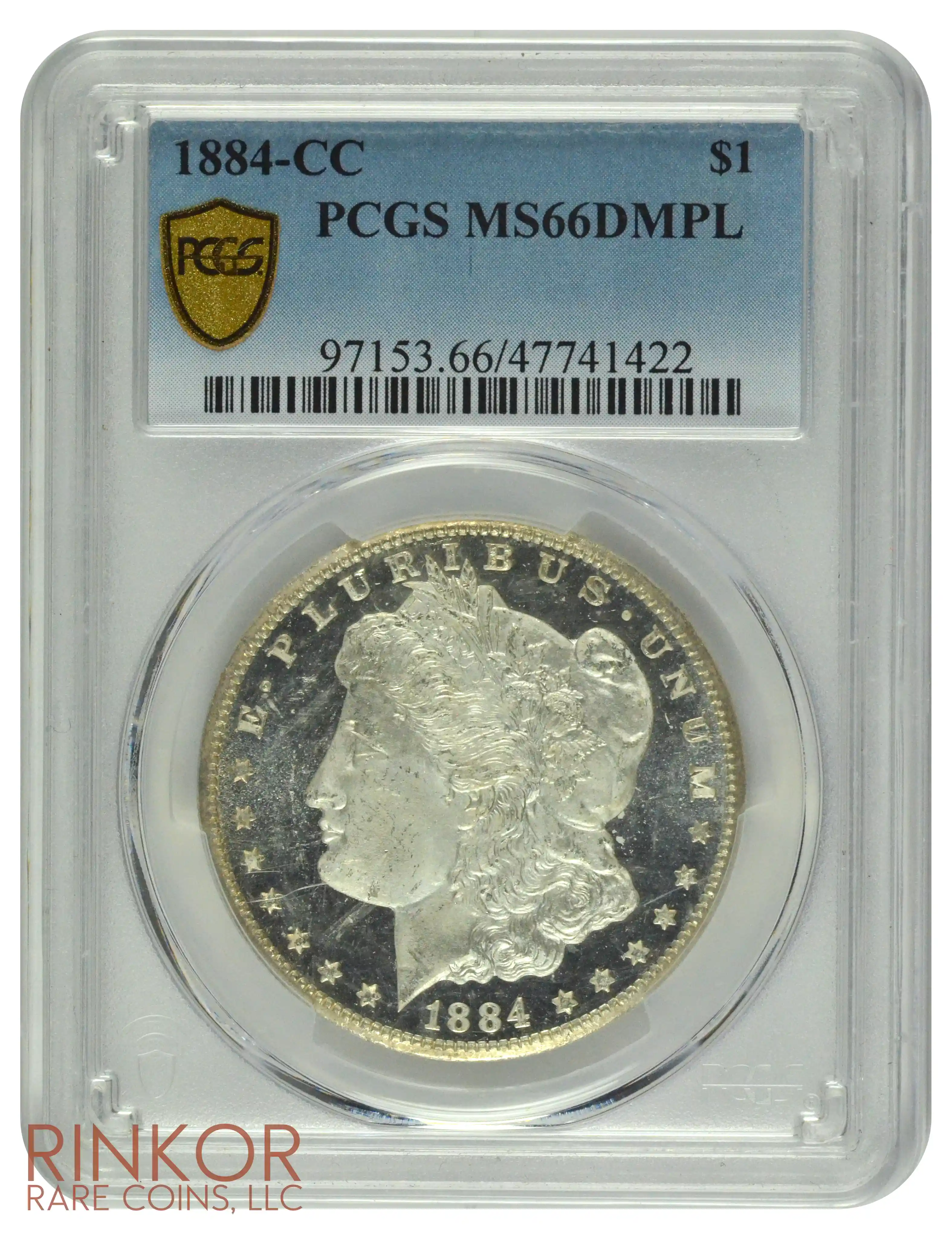 1884-CC $1 PCGS MS 66 DMPL 