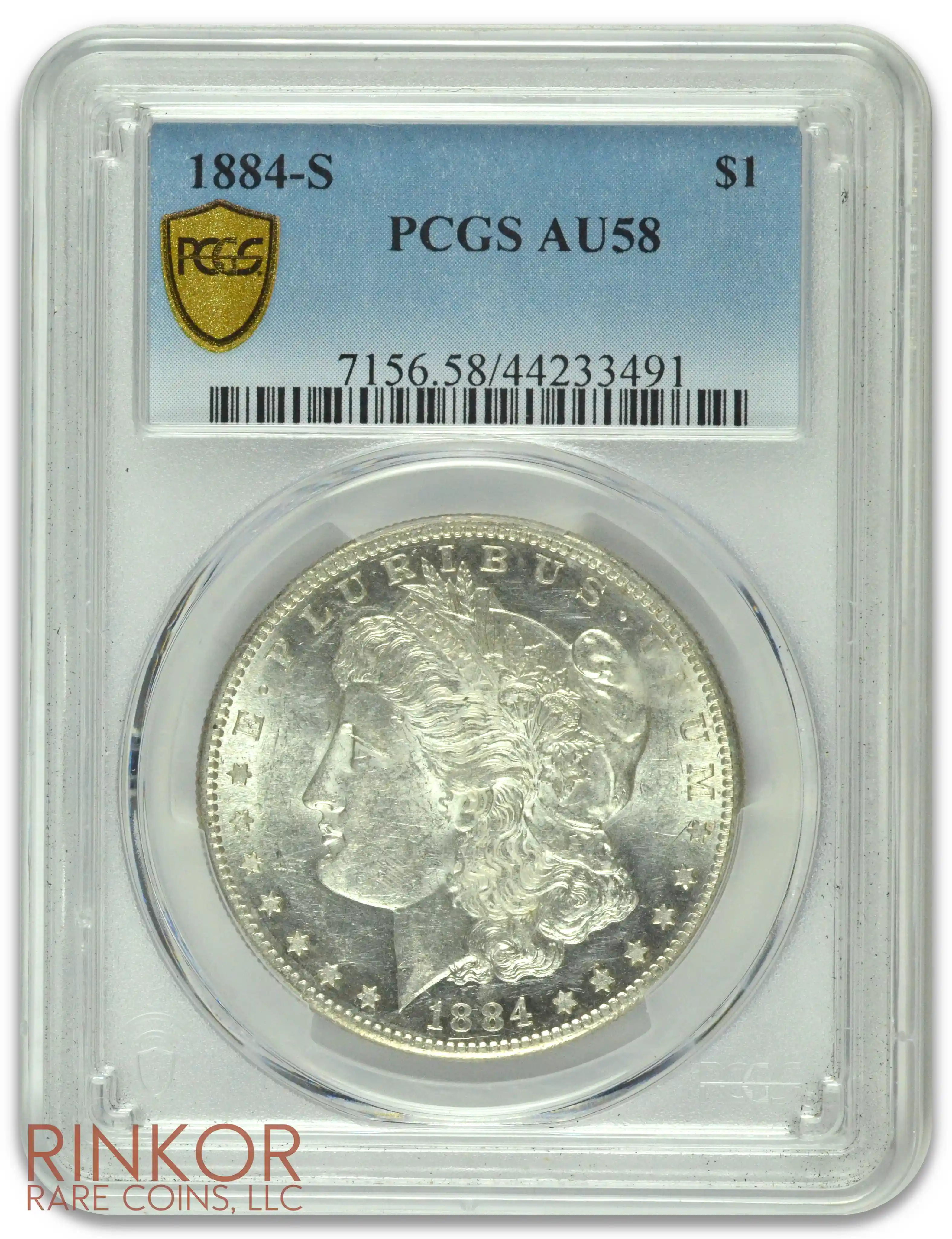 1884-S $1 PCGS AU-58