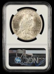1922 $1 Mint Error Obverse and Reverse Struck Thru Bill Fivaz Signature Label NGC 