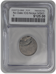 No Date ICG Nickel MS63