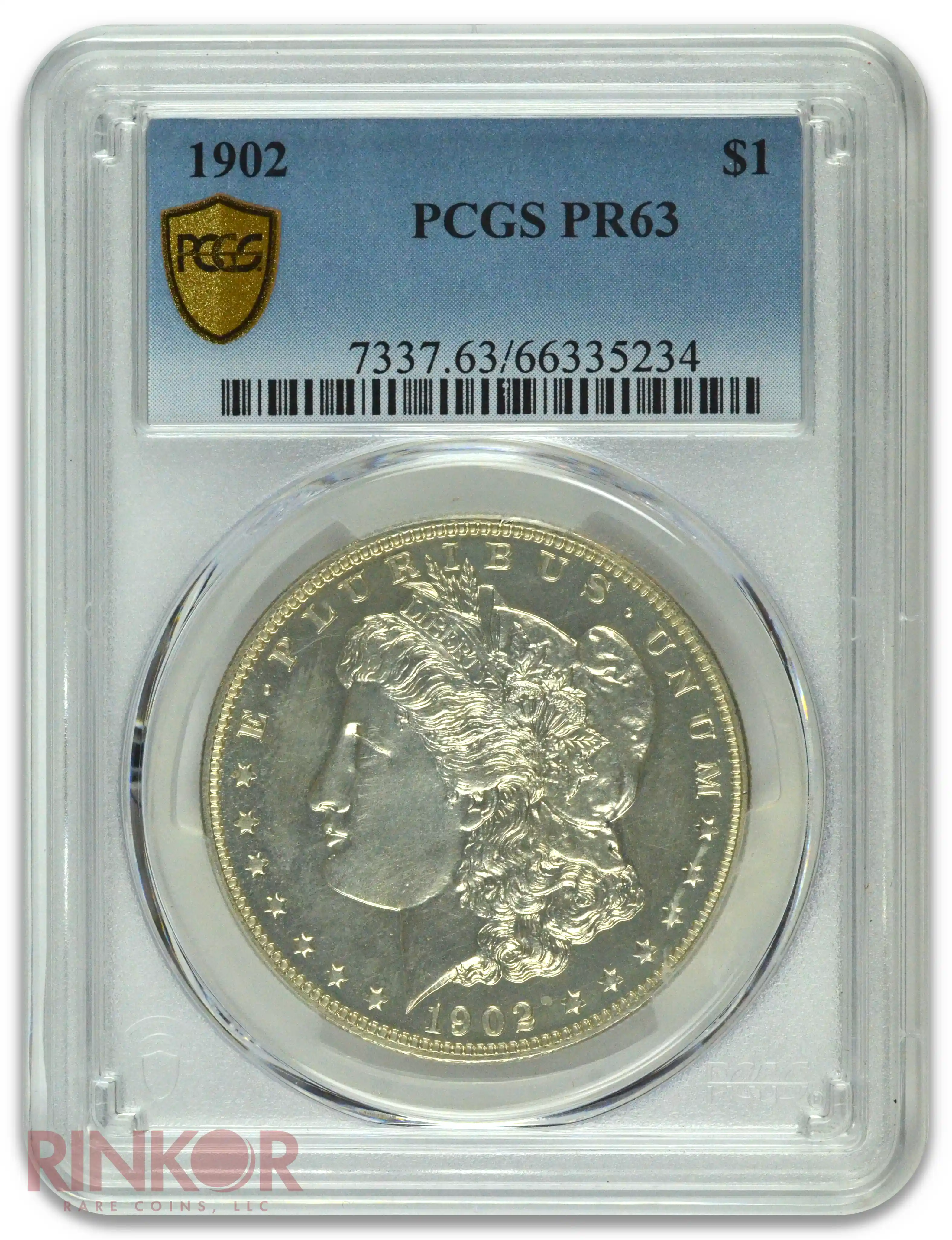 1902 $1 Morgan Dollar PCGS PR 63