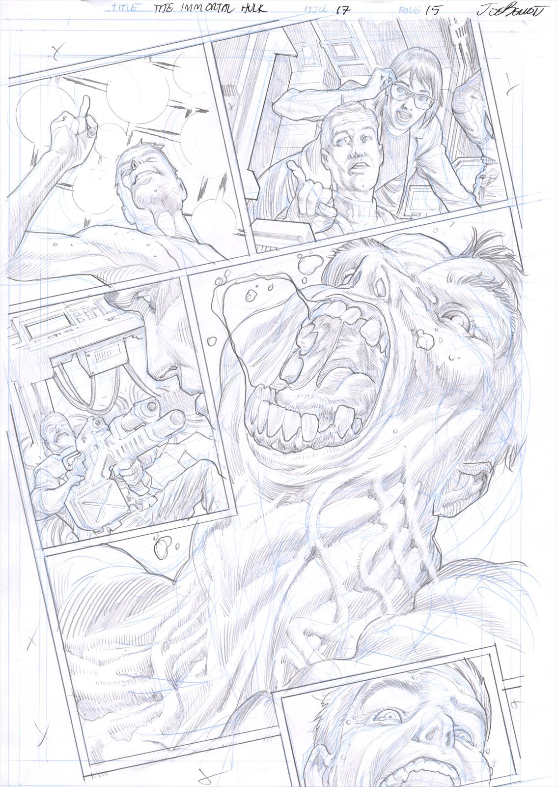 The Immortal Hulk #17 Page 15 Artist:  Joe Bennett (Penciller) ,  Ruy Jose (Inker) Media Type: Pen and Ink Art Type: Interior Page 