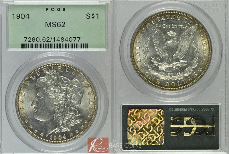 1904 $1 PCGS MS 62