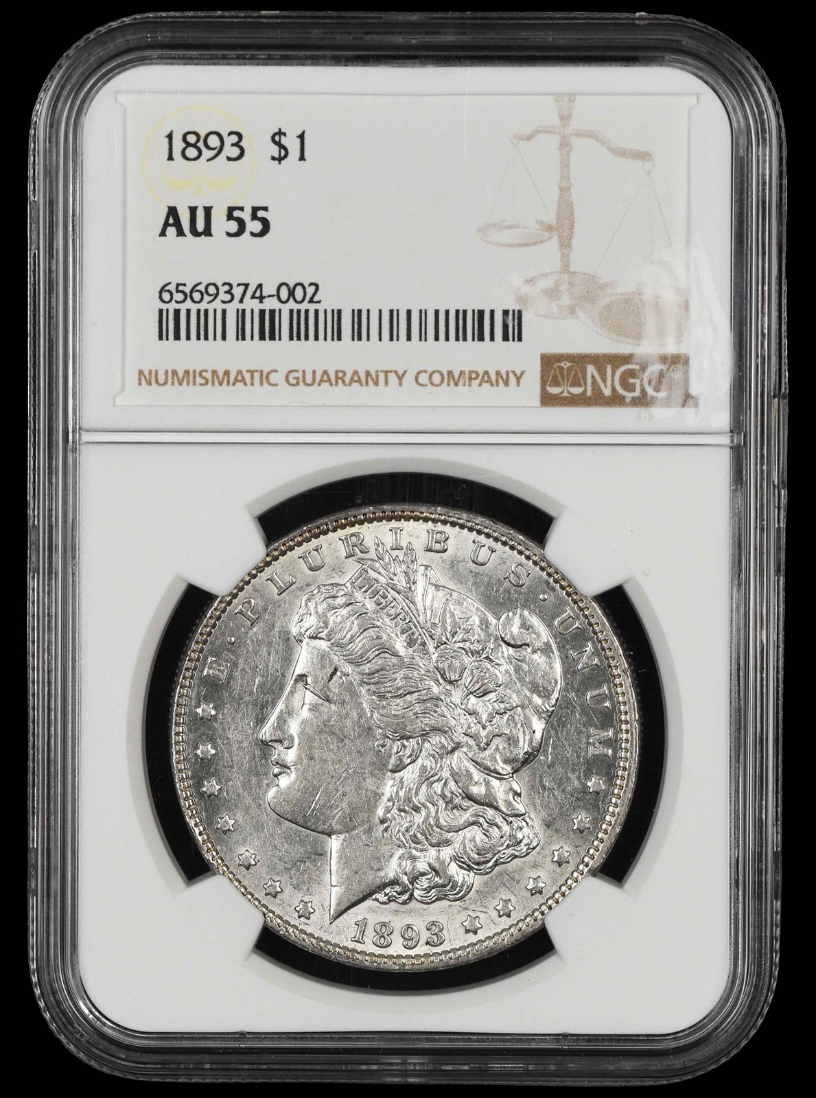 1893 $1 NGC AU-55