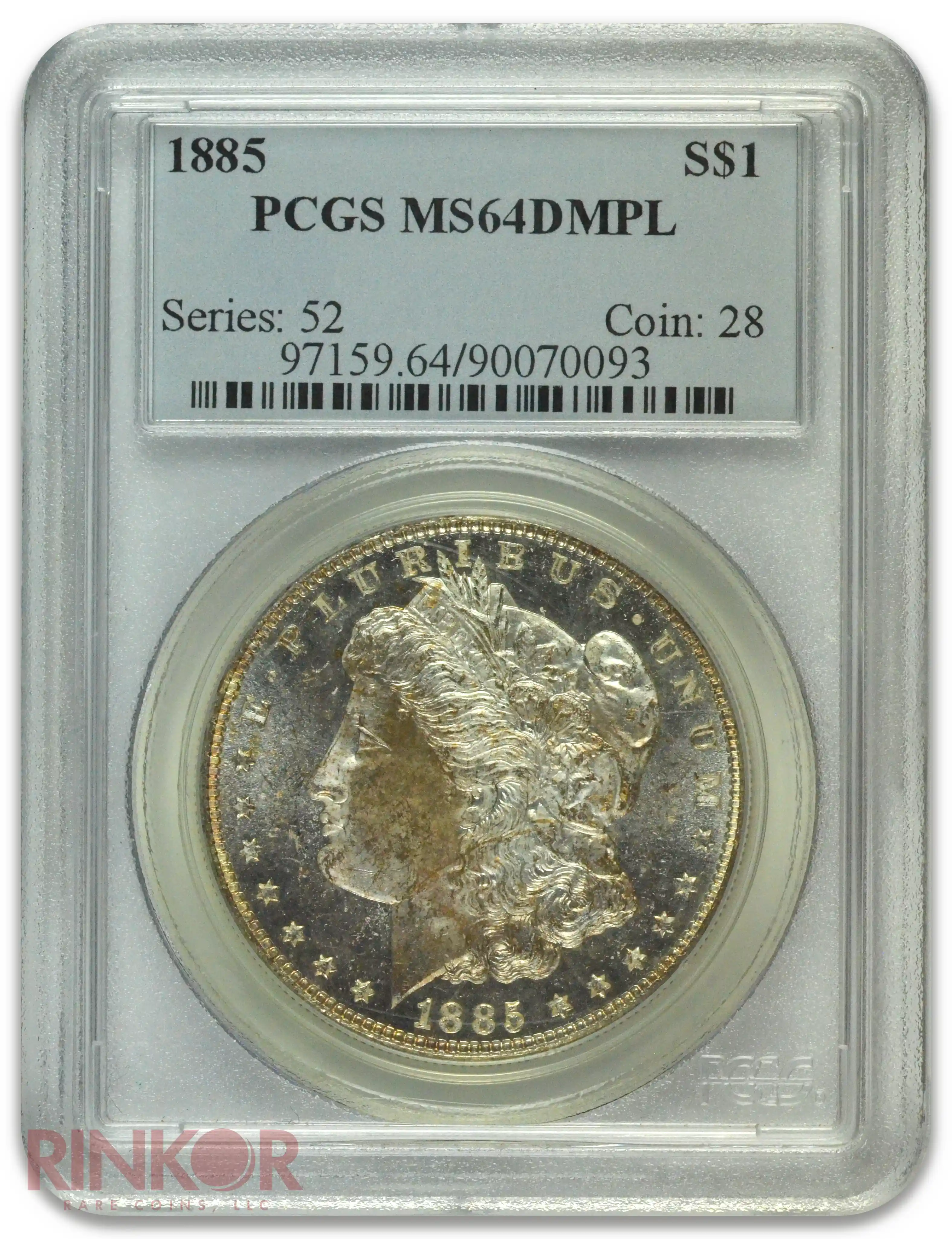 1885 $1 Morgan Dollar PCGS MS 64 DMPL