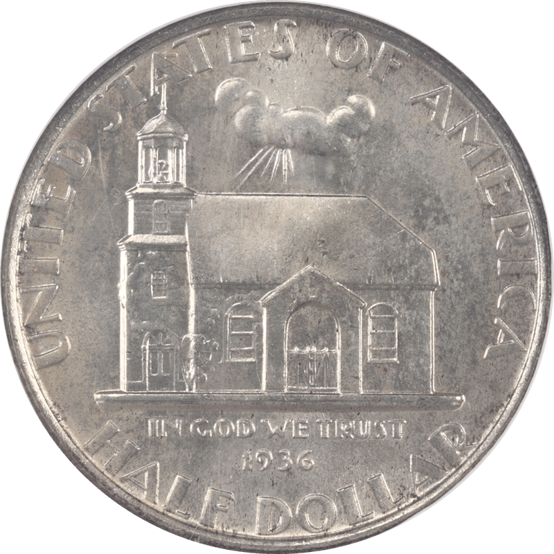 1936 Delaware Half Dollar Commemorative 50c NGC MS 66 