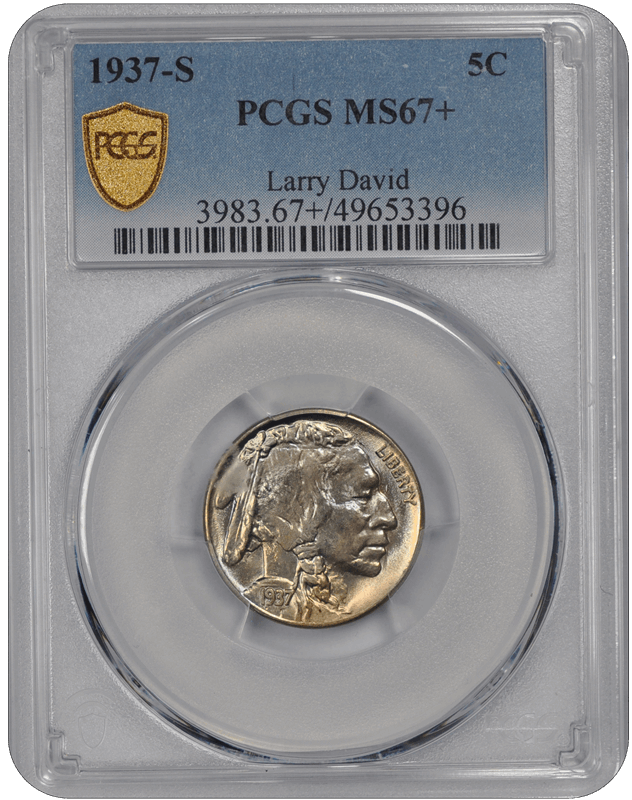 1937-S Buffalo PCGS MS 67+