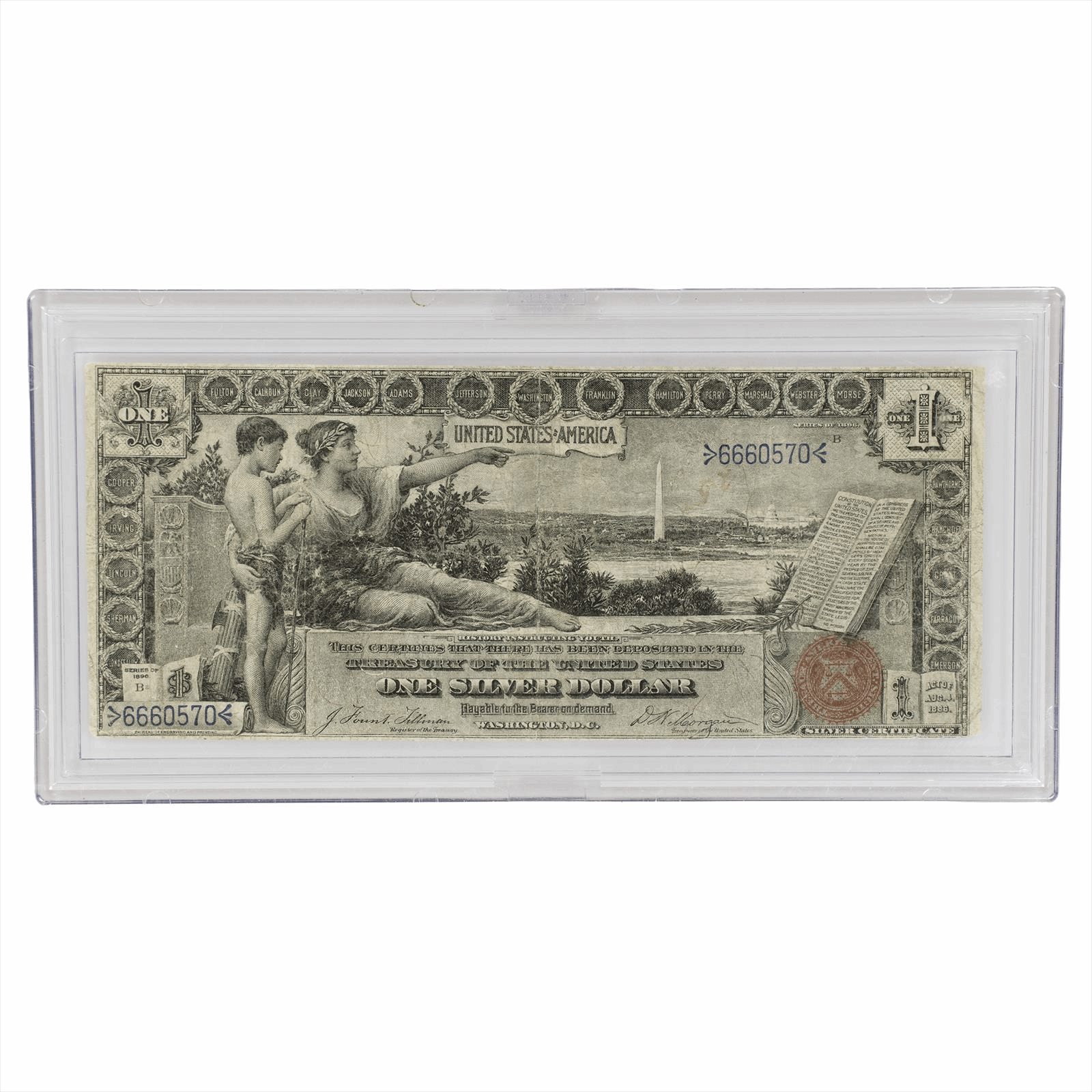 1896 $1 US Silver Certificate Fr#224 Raw 