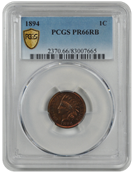 1894 Indian Head PCGS RB 66