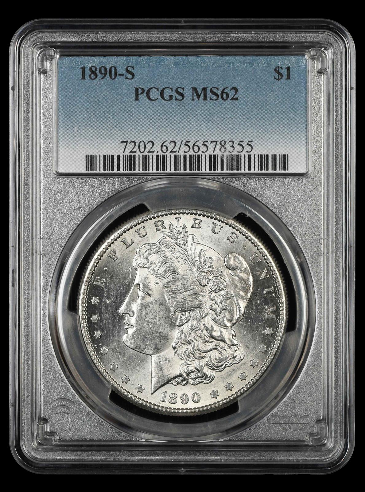 1890 S $1 PCGS MS62