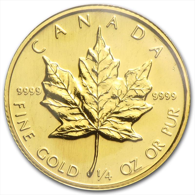 1987 $10 1/4oz. Canadian Gold Maple Leaf 
