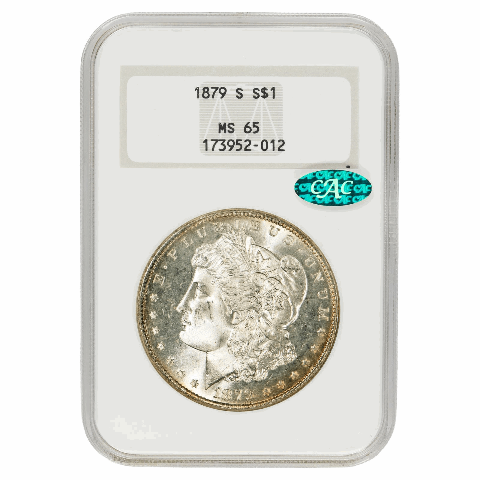 1879-S Morgan Silver Dollar $1 NGC MS 65 CAC