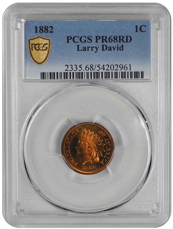 1882 Indian Head PCGS  RD 68