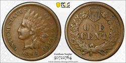 1864 1c PCGS VF30 L on Ribbon 