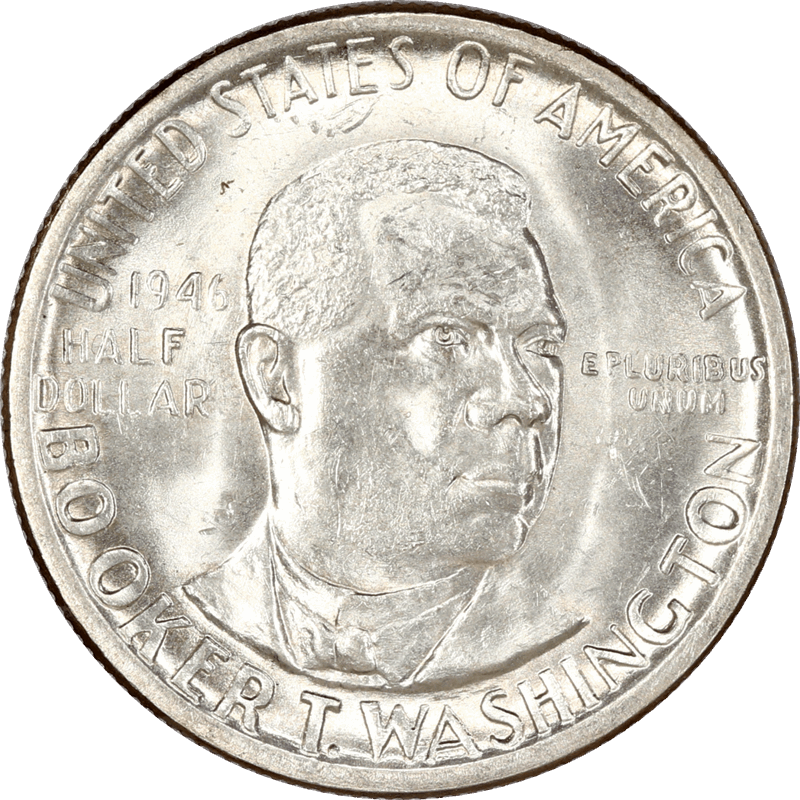 1946 Booker T Washington Commemorative Half Dollar 50c, Choice Uncirculated