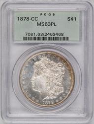 1878-CC $1, PL PCGS MS63 PL OGH