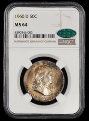 1960 D 50C Attractively Toned NGC MS 64 CAC