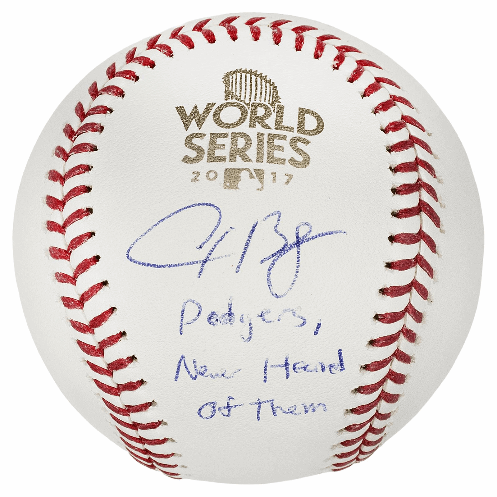 2017 Alex Bregman Signed World Series Baseball Inscribed MLB Certified 