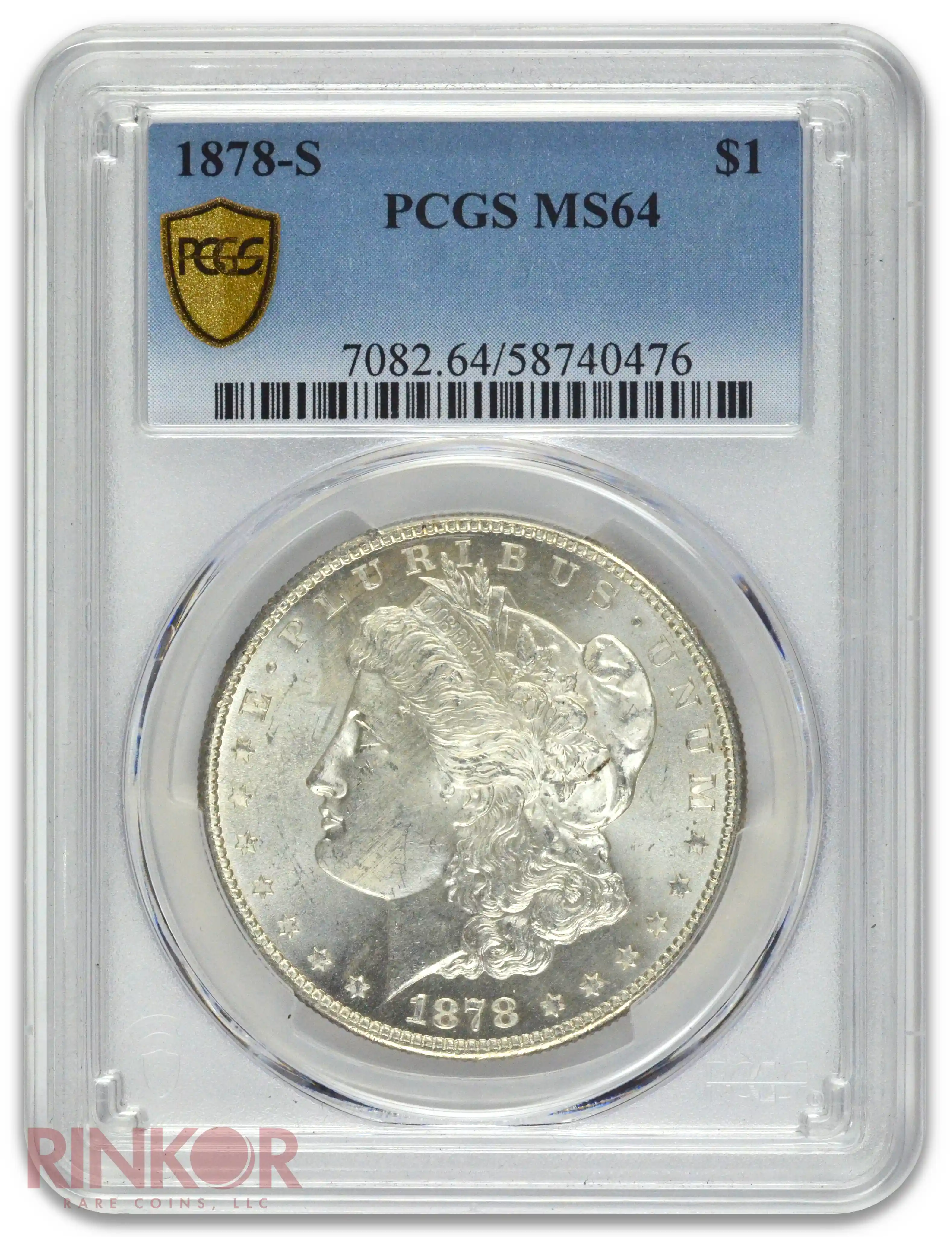 1878-S $1 Morgan Dollar PCGS MS 64