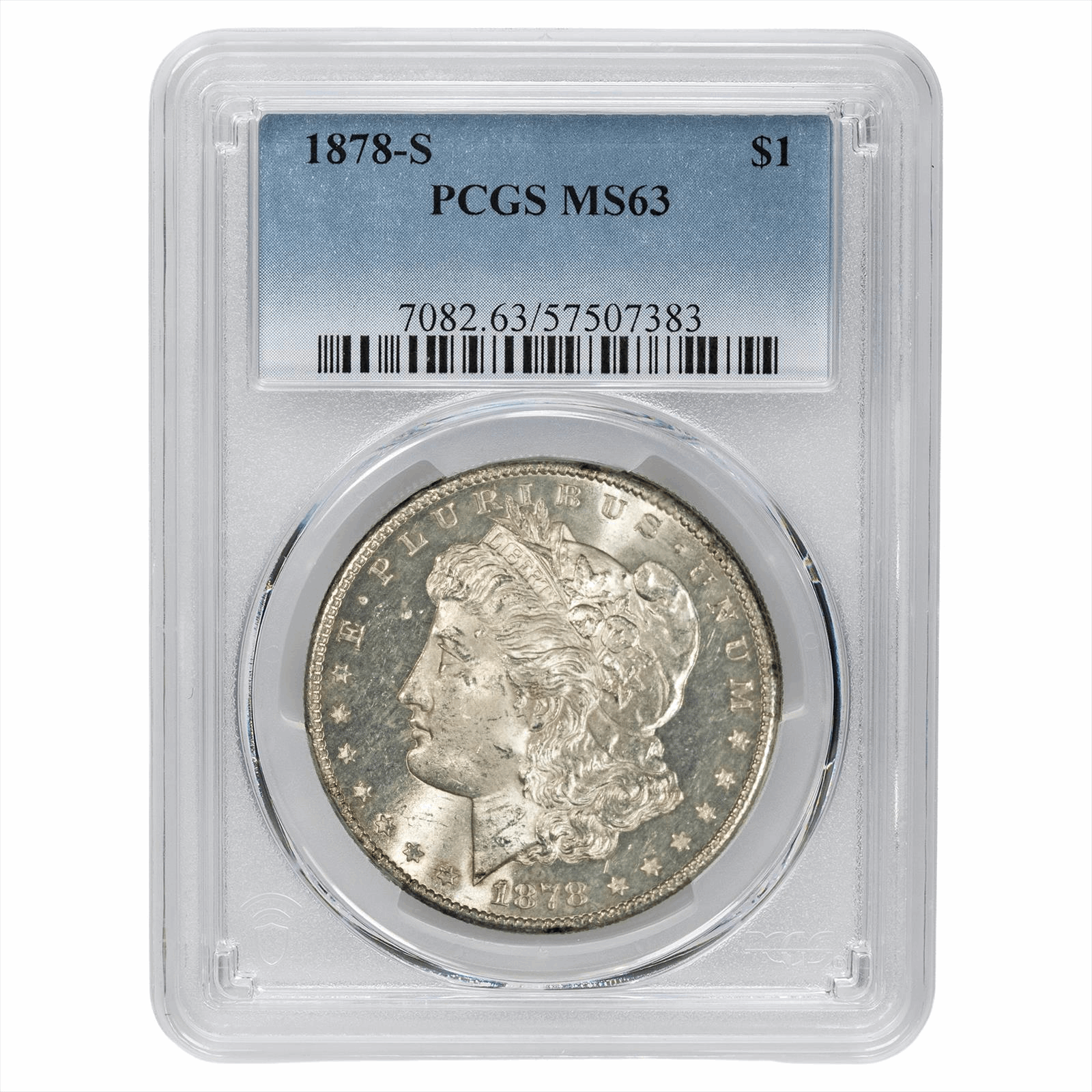 1878-S Morgan Silver Dollar $1 PCGS MS 63