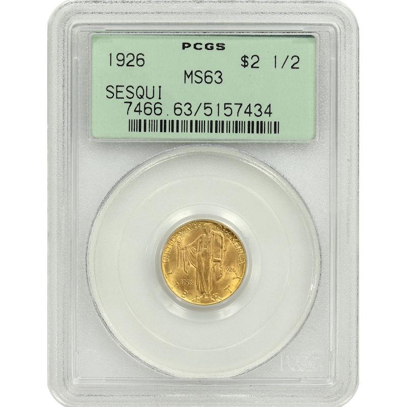 1926 $2.50 Sesquicentennial PCGS MS 63 