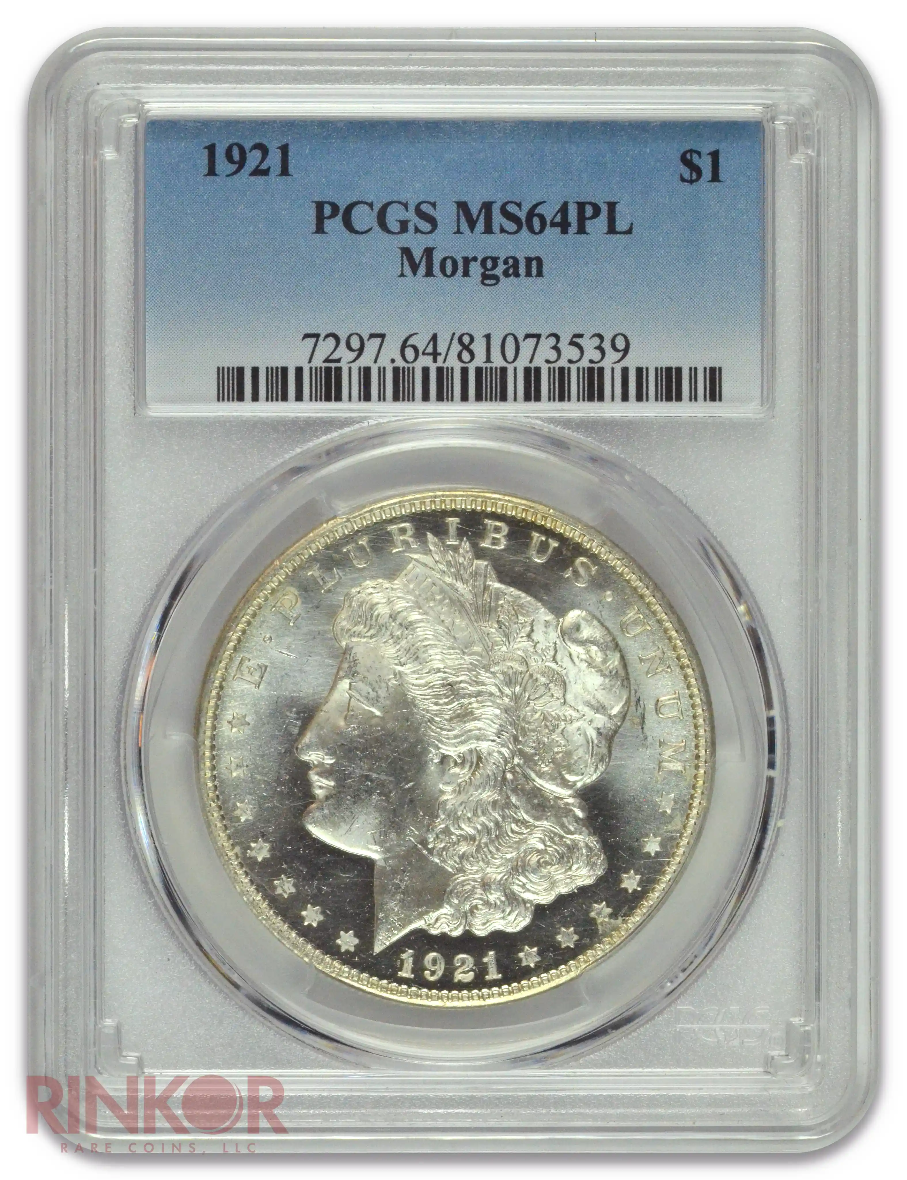 1921 $1 Morgan Dollar PCGS MS 64 PL
