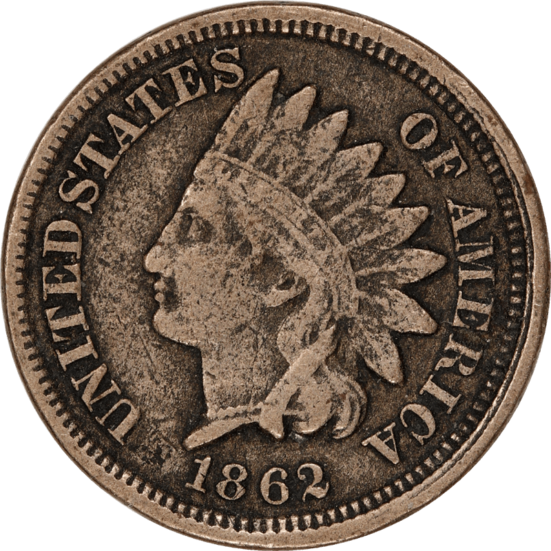 1862 Indian Head Cent, Copper-Nickel Circulated, Very Fine
