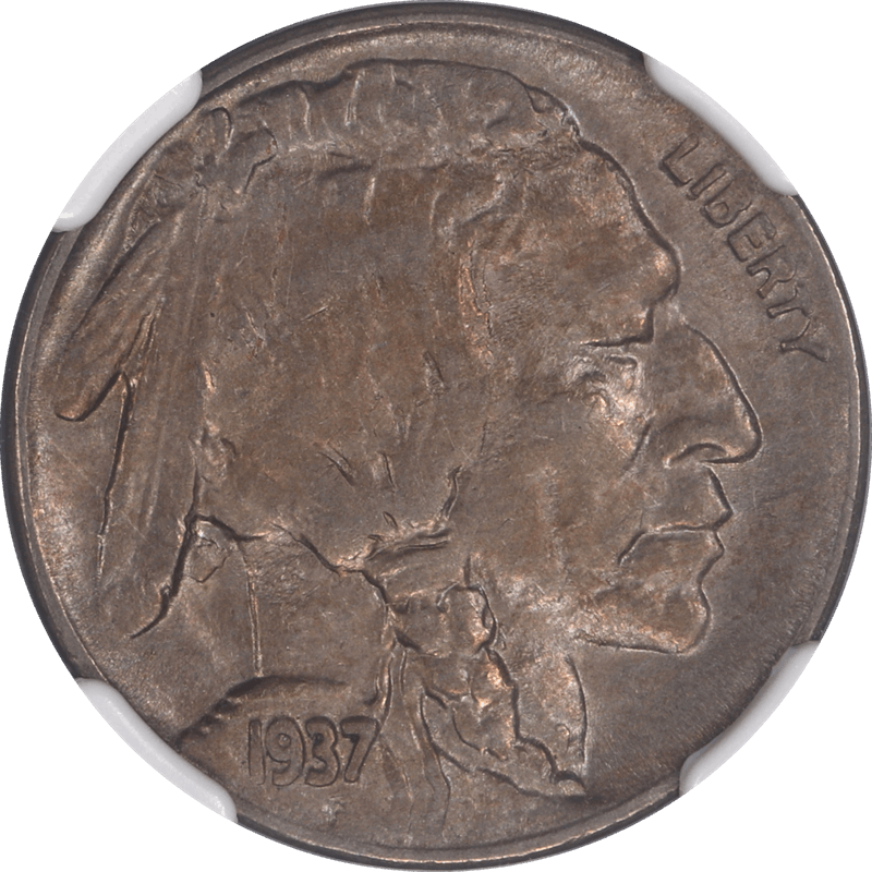 1937-D Three Legged Buffalo Nickel 5c NGC AU 55 - Nice Original Coin 