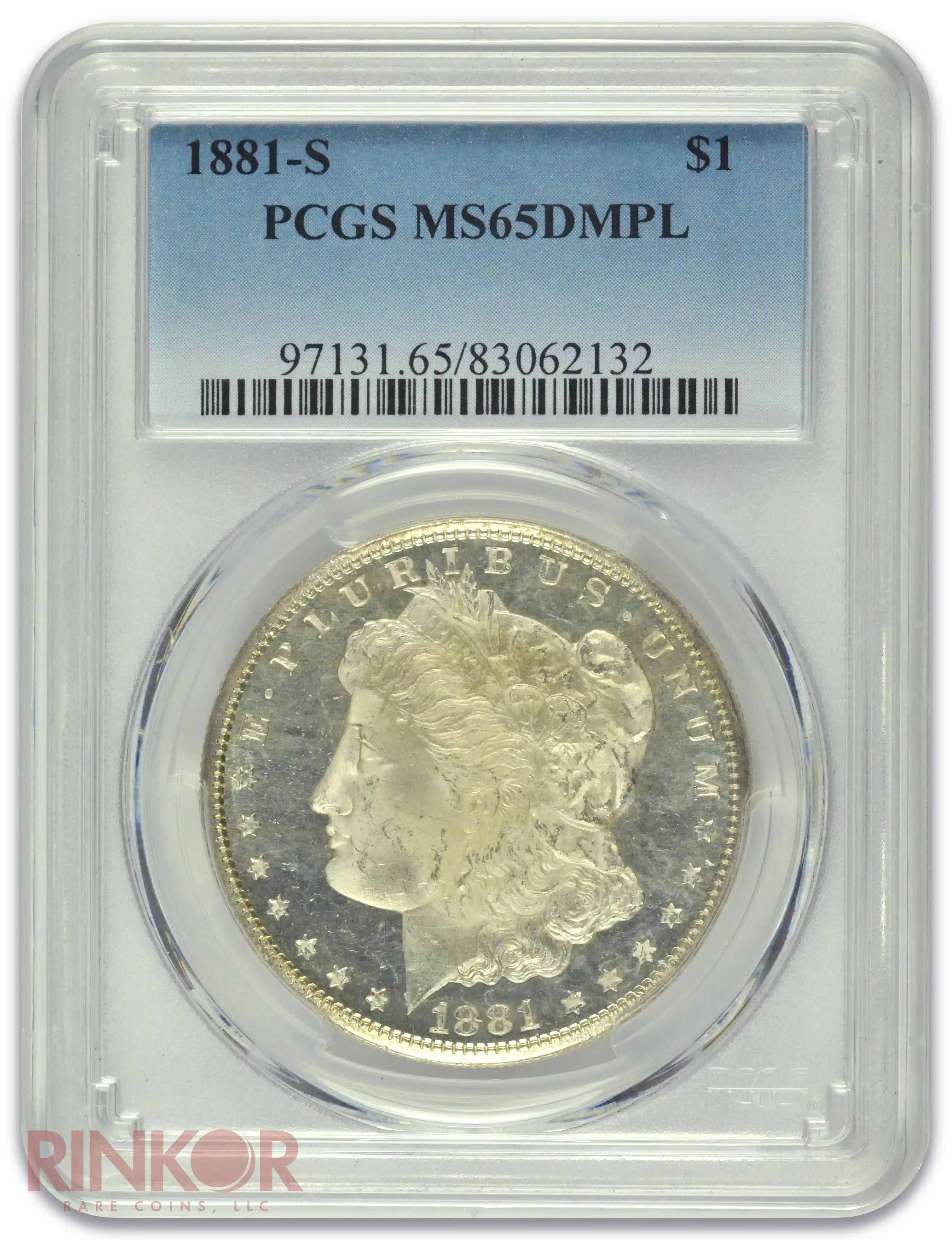 1881-S $1 Morgan Dollar PCGS MS 65 DMPL