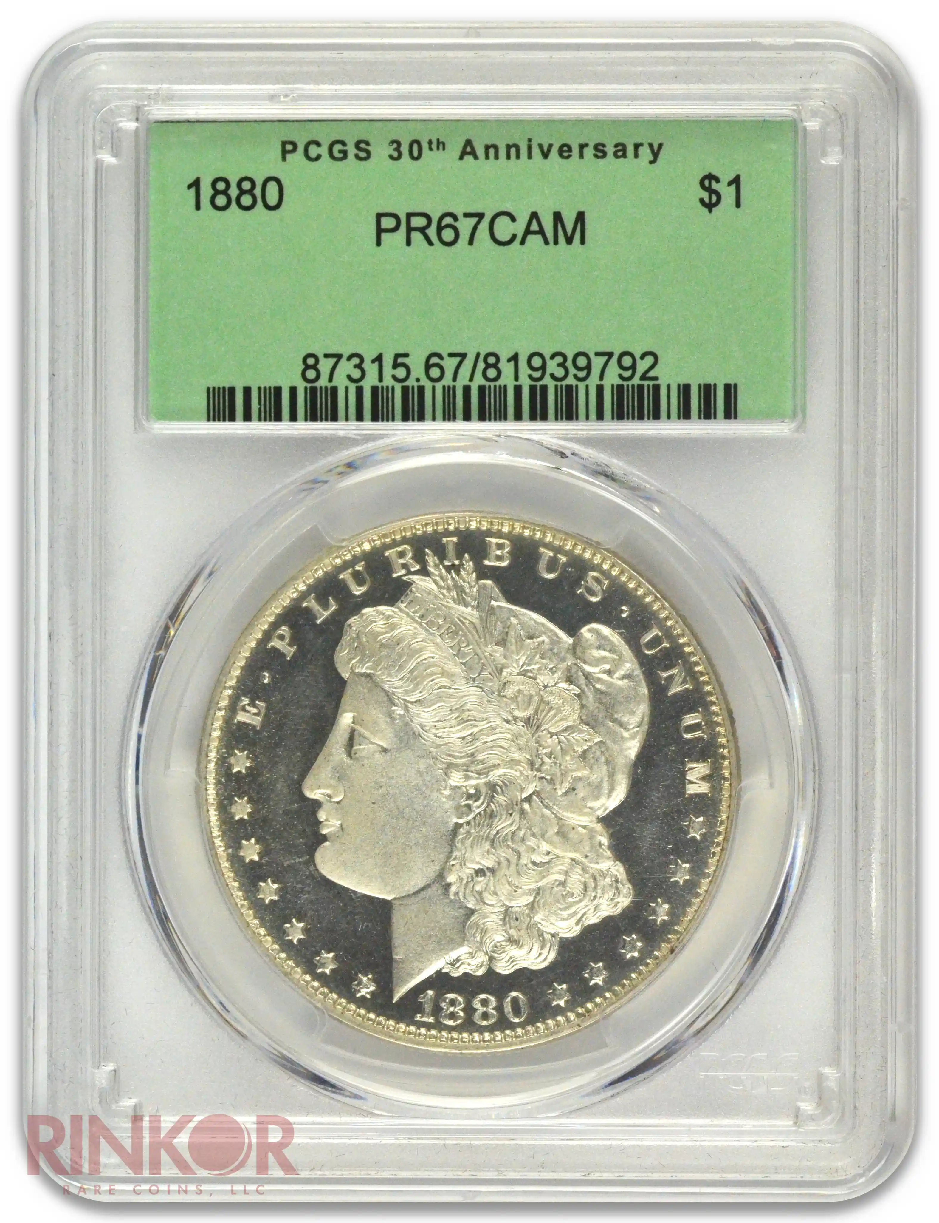 1880 $1 Morgan Dollar PCGS PR 67 CAM